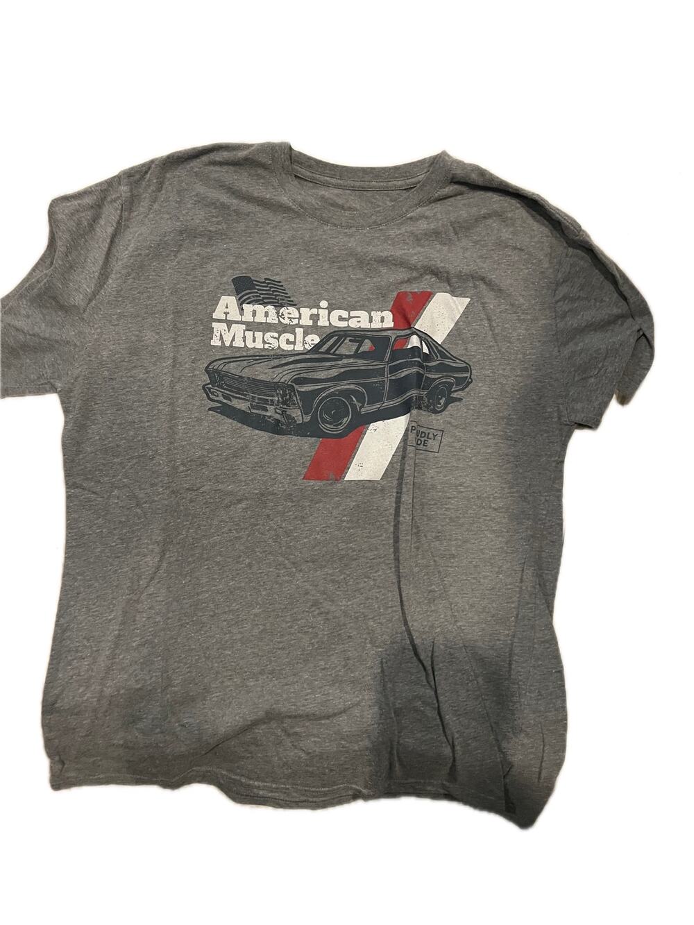 American Muscle Car Gray T-Shirt Mens Large